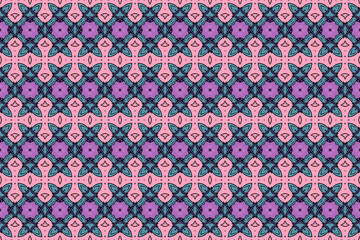 Seamless Cloth Luxury Tile Shape Decoration Template Graphic Digital Endless Symmetric Background Fabric Texture Perspective Fashion Wallpaper Visual Art Interior Design Geometric Textile Pattern.