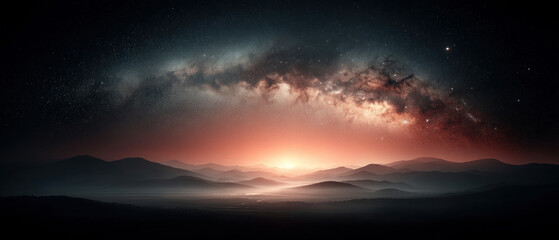 Stargazing adventure in serene mountains night sky full of stars scenic viewpoint