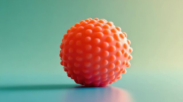 A close-up view of an orange object sitting on a table, ready for use or display.