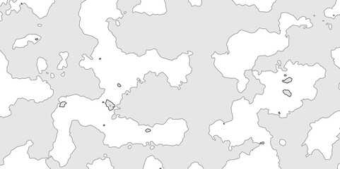 Area map of look like somewhere in the world, black line of grey shade detailed vector outline map of isolated on white background, map of an area with outline and line land texture effect.