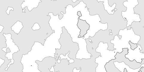 Area map of look like somewhere in the world, black line of grey shade detailed vector outline map of isolated on white background, map of an area with outline and line land texture effect.