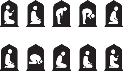 Prayer Mat Icon – Editable Vector, Flat Style Religious Symbol