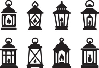 Lantern Icon – Editable Vector, Flat Style Light Source Symbol