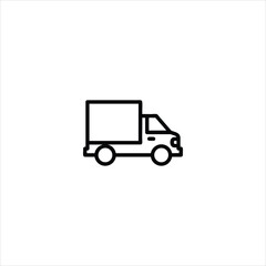 Delivery Van Profile Line Icon