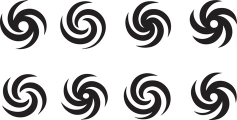 Energy Swirl Icon – Editable Vector, Flat Style Power Motion Symbol