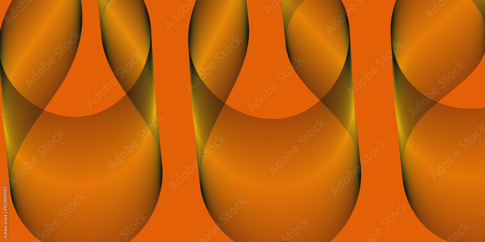 Poster Abstract color flowing wave with stylized blended line art background, violet and red orange color effect modern and futuristic glowing line geometric curve shape with blend effect texture background.