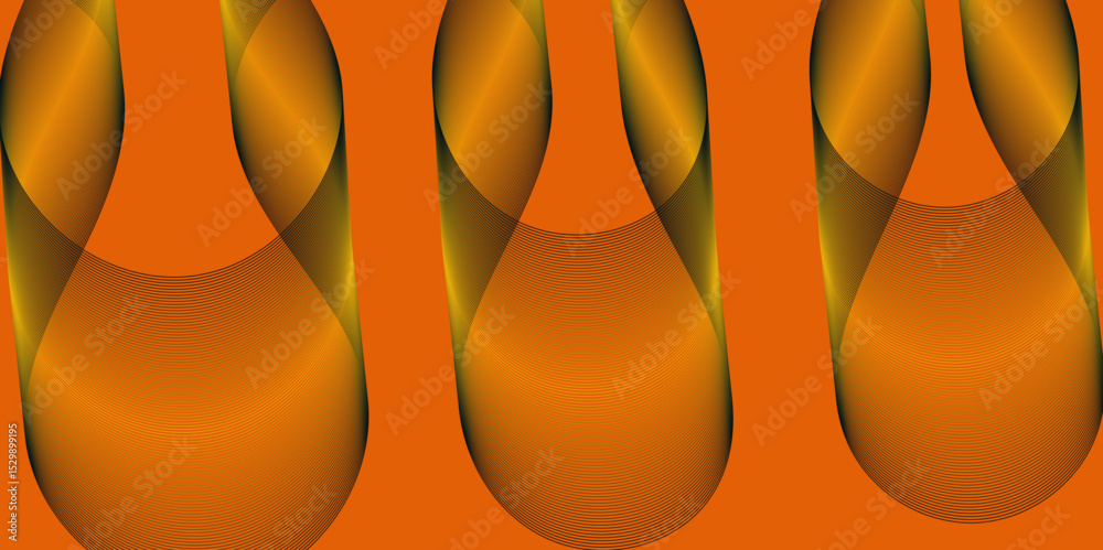 Poster Abstract color flowing wave with stylized blended line art background, violet and red orange color effect modern and futuristic glowing line geometric curve shape with blend effect texture background.