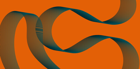 Violet and red orange color effect modern and futuristic glowing line geometric curve shape with blend effect texture background, abstract color flowing wave with stylized blended line art background.