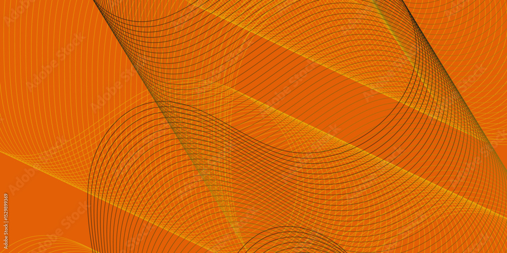 Poster Abstract color flowing wave with stylized blended line art background, violet and red orange color effect modern and futuristic glowing line geometric curve shape with blend effect texture background.