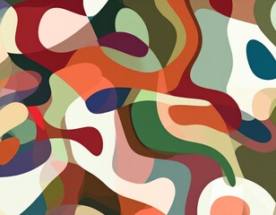abstract art background with lines, spheres, pattern, vibrant colors