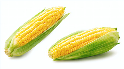Juicy Sweet Corn Cobs with Husk