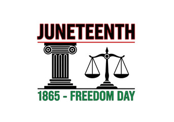 Juneteenth freedom day vector illustration isolated on white background for banner design