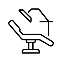 An Icon of a Dental Chair useful for Medical and Healthcare Graphics and Illustrations