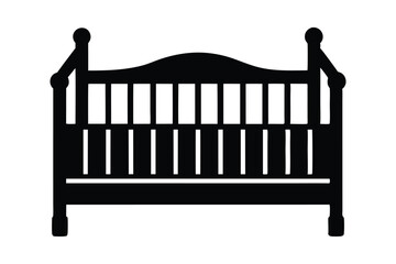 baby bed vector icon