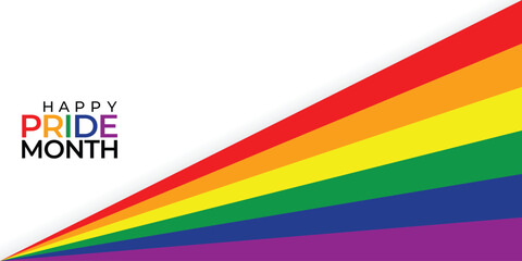 Happy pride month typography design. Pride month logo design