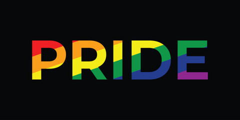 LGBT Pride Month in June. Rainbow flag pride month wallpaper. Symbol of pride month. Design for poster, flyer, web, banner, template