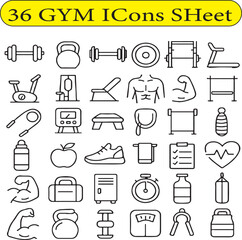 GYM ICons SHeet