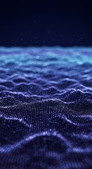 Abstract Blue Particle Waves Background Texture Digital Design