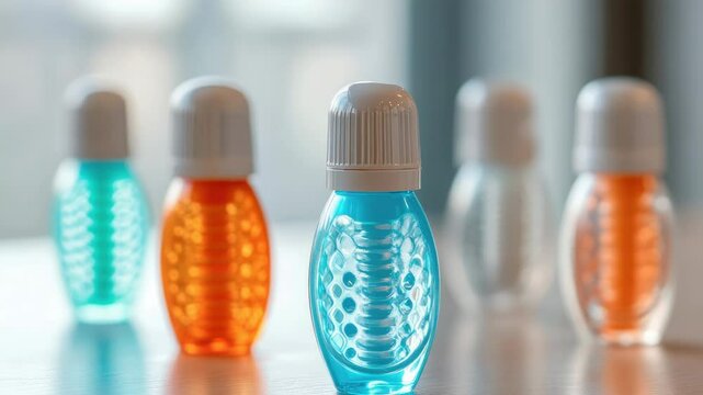 Close-up shot of a bottle of toothpaste on a table, perfect for illustrating dental hygiene or personal care topics.