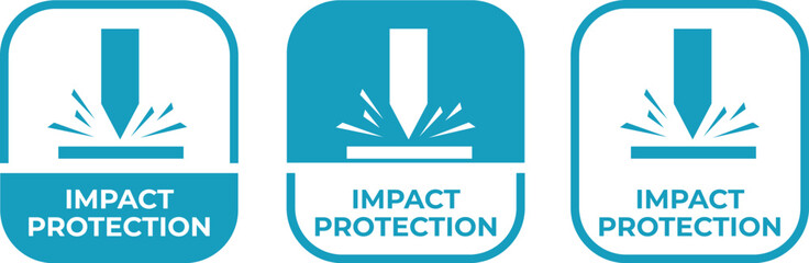 Impact Protection Logo Template – Safety Badge Vector Design Illustration