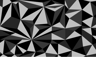 Black Gray Polygon Geometric Abstract Background
