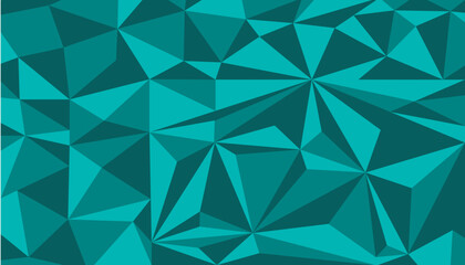 Teal Polygon Geometric Abstract Triangle Background