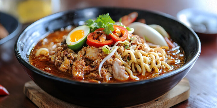 Mee rebus in dish on the table