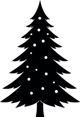 Obraz premium Christmas tree silhouette vector, christmas tree Vector