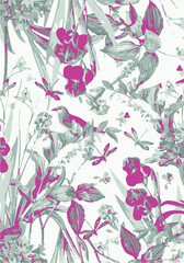 Flower Seamless Pattern , Floral Seamless Pattern.