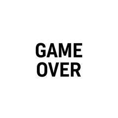 Game Over Text Vector Illustration for Gaming Concepts  