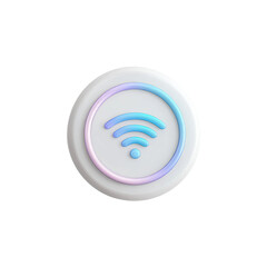 Wireless Signal Emblem: An illustrative, artistic depiction of a wireless signal emblem, symbolizing digital connectivity, network access, and technology. 