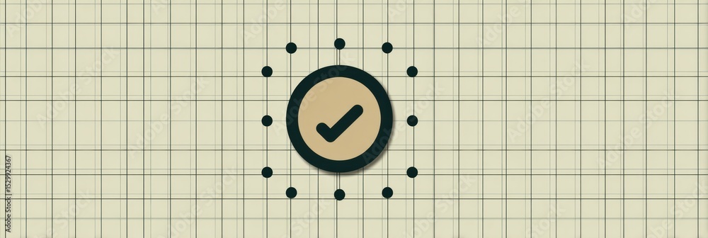 Aufkleber Retro Error Icon Displayed on a Dotted Grid Interface With an Upper Clear Zone for Enhanced Visibility