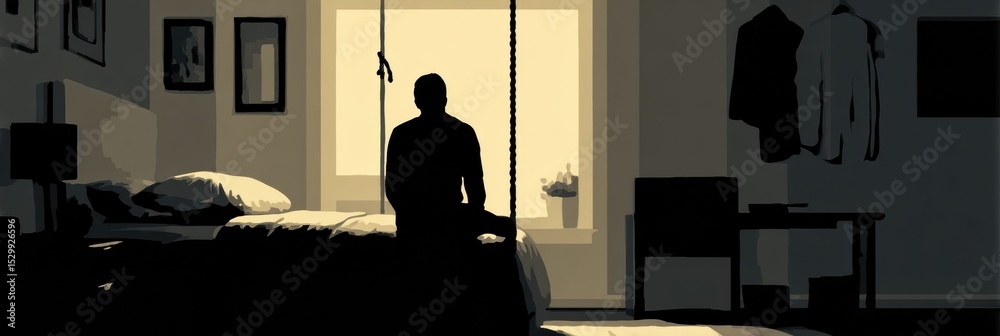 Poster recognizing warning signs of suicidal thoughts in individuals experiencing emotional distress and is