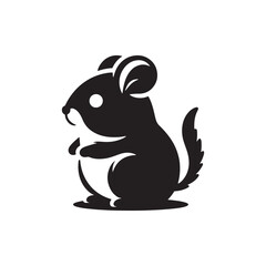 **"Adorable Hamster Vector Silhouette: Cute Small Rodent Design Featuring Chubby Cheeks, Round Body, and Playful Pose in Clean, Minimalist Style for Crafts and Digital Art"**
