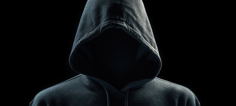 The mysterious hooded figure emanating a sense of anonymity and intrigue. - Powered by Adobe