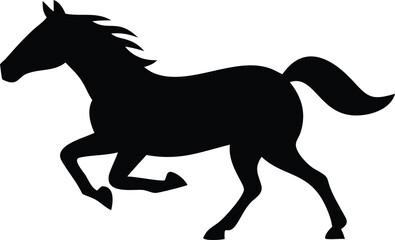 a running horse with cowboy silhouette