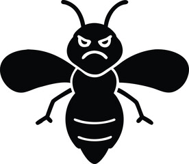 angry honey bee silhouette 