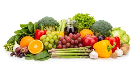 Vibrant Assortment of Fresh Fruits and Vegetables A Colorful Collection of Healthy Produce