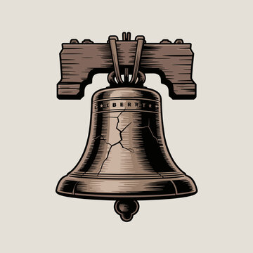 Liberty Bell &ndash; Vintage Engraved Independence Icon