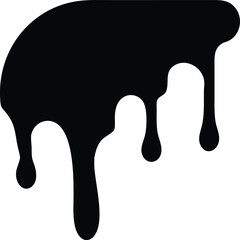 black dripping paint silhouette