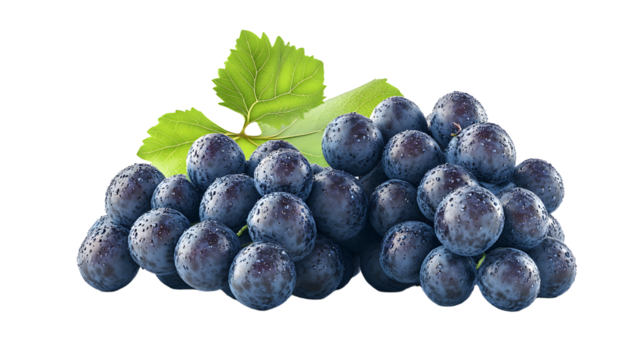 dark blue grape isolated on white background ai generated - Powered by Adobe