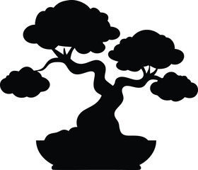 bonsai tree silhouette