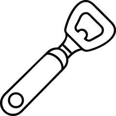 bottle opener line art 