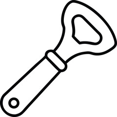 bottle opener line art 