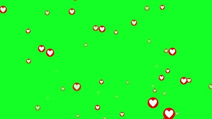 Red hearts icon social media Live streaming style animated icon. Alpha channel, transparent background. - Powered by Adobe