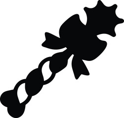 christmas candy silhouette