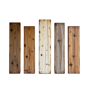 Various Wooden Planks with Unique Textures and Colors for Creative Design Backgrounds and Natural Projects