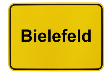 Illustration eines Ortsschildes der Stadt Bielefeld in Nordrhein-Westfalen