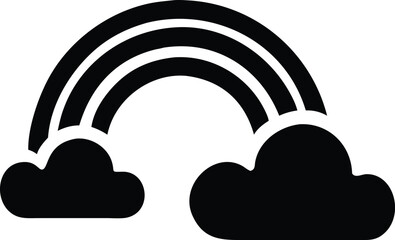 clouds rainbow silhouette