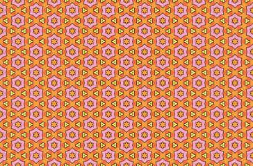 Seamless Perspective Symmetric Fabric Template Visual Digital Cloth Interior Wallpaper Geometric Endless Texture Art Graphic Fashion Design Shape Background Decoration Textile Luxury Tile Pattern.